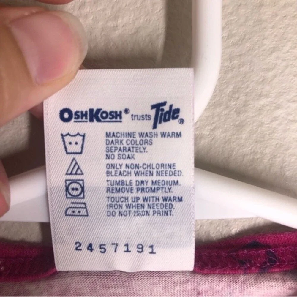 Vintage Y2K OshKosh B’Gosh ABC Floral Dress Purple Cotton 2T